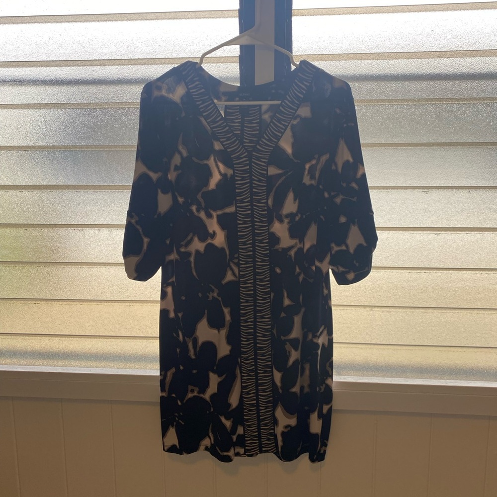 Stylish Black and White Patterned Dress